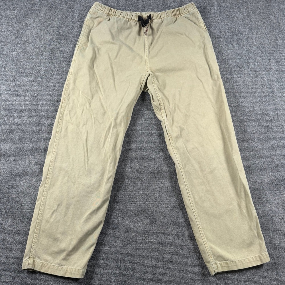 Gramicci G-Pants Men Large Khaki Tan Climbing Hiking Outdoor Cotton Trousers